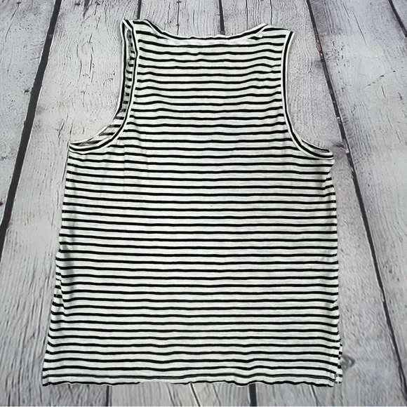 MADEWELL black & white striped cotton tank top, size S - Picture 7 of 12
